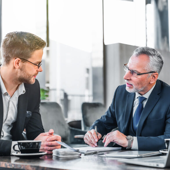 Young Executive with Public Speaking Coach